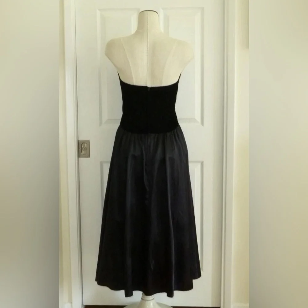 Vintage Gunne Sax Jessica McClintock Strapless Lined Tulle Velvet Sequin Dress - Picture 16 of 16